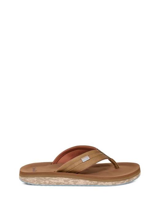 Sanuk Brown Tiderush Flip Flop for men