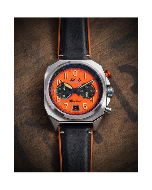 AVI-8 Black Bell X-1 Machbuster Chronograph Watch, 41Mm for men
