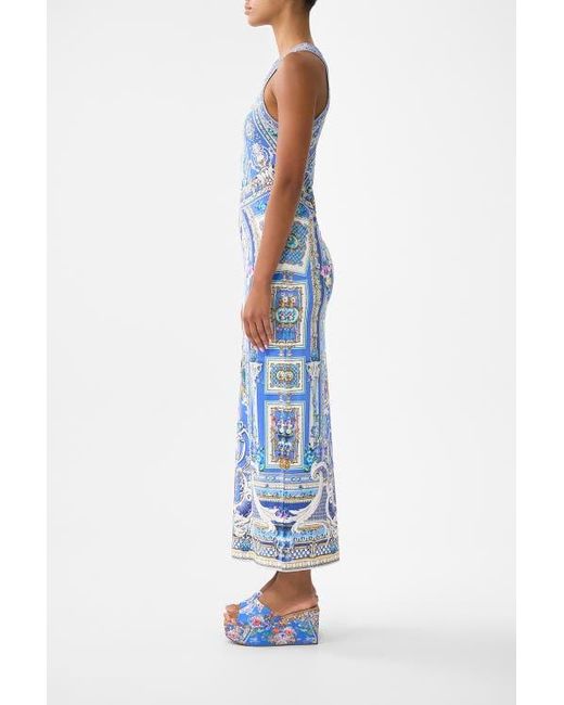 Camilla Blue Jersey Tank Dress