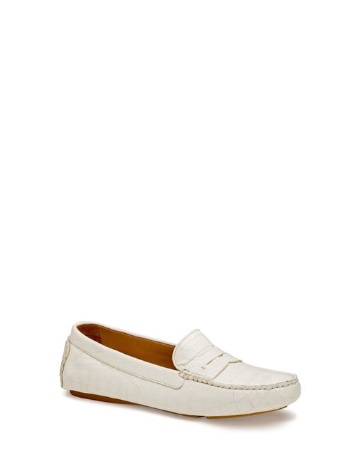 Johnston & Murphy maggie Penny Loafer in White | Lyst