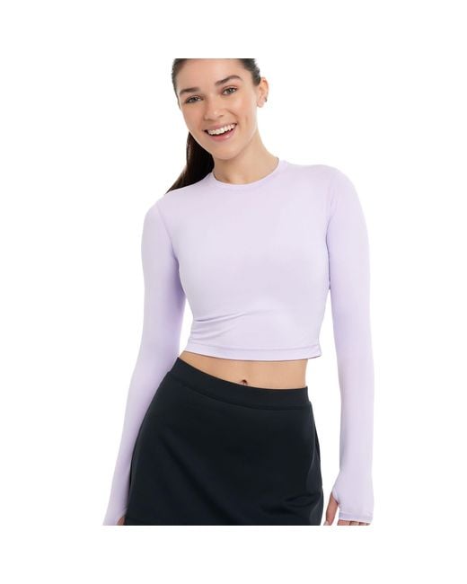 BloqUV Purple Long Sleeve Crop Top For Everyday Sun And Uv Protection for men