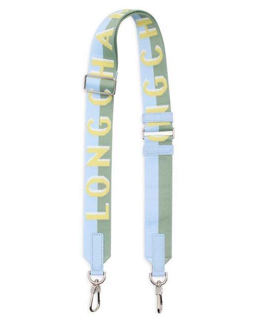 Longchamp Blue Shadow Adjustable Canvas Shoulder Strap