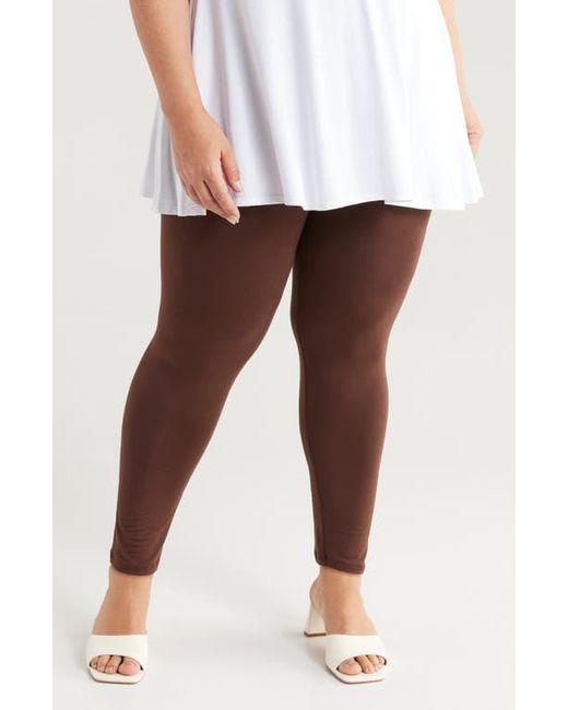 24seven Comfort Apparel White Comfortable Ankle Leggings