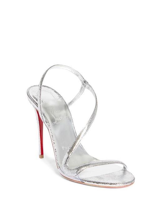 Christian Louboutin White Rosalie Slingback Sandal
