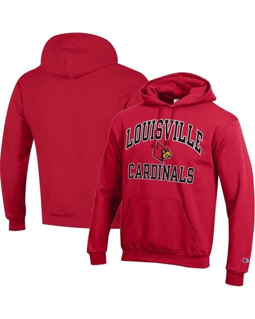 Champion Louisville Cardinals High Motor Pullover Hoodie At Nordstrom in  Red for Men