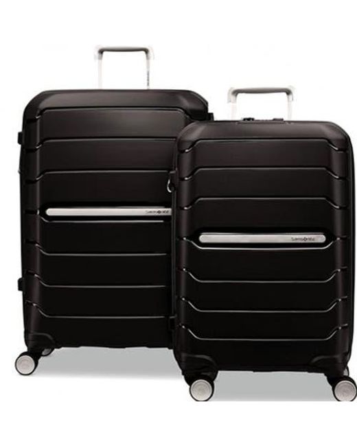 Samsonite Black Freeform 2-Piece Set (21/28) Hardside Expandable With Double Spinner Wheels