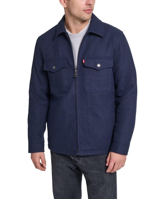 Levi's Blue Zip Front Shacket for men