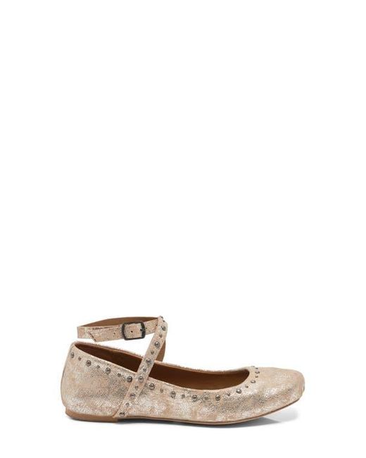 Free People Metallic Grace Ankle Strap Ballet Flat