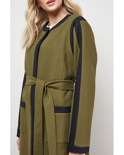 Oasis Black Tipped Coat
