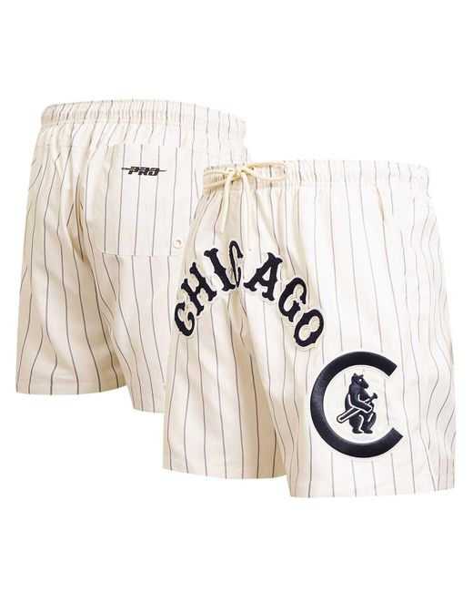 Pro Standard White Chicago Cubs Pinstripe Retro Classic Woven Shorts At Nordstrom for men