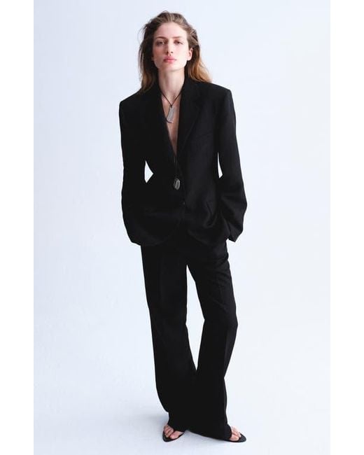 Mango Black Two-Button Blazer