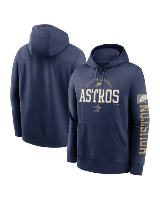 Nike Blue Houston Astros Cooperstown Collection Splitter Club Fleece Pullover Hoodie At Nordstrom for men