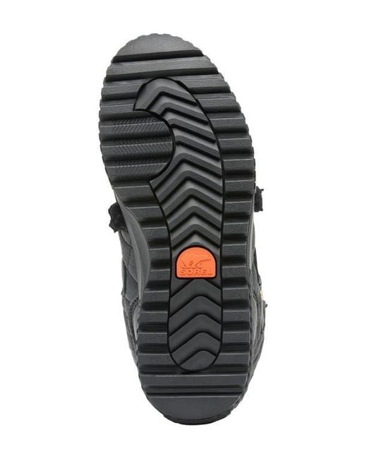 Sorel Black One Ave Alpine Genuine Shearling Trim Waterproof Boot