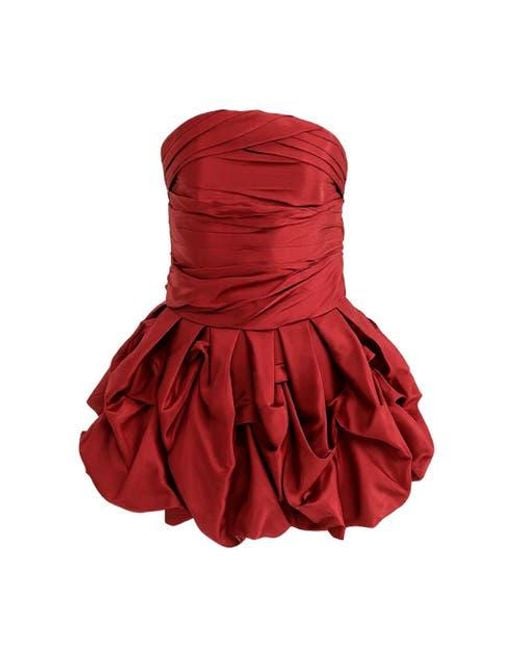 Tulle Red Dramatic Flare Dress