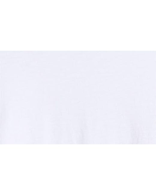 Madewell White Ruched Long Sleeve Top