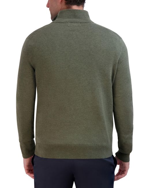 Brooks Brothers Green Half Zip Supima Cotton Sweater for men