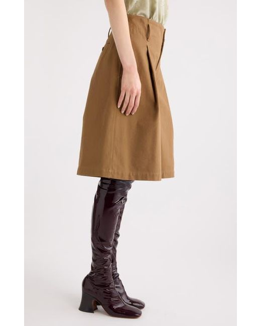 Chloé Natural Garment Dye Organic Cotton Canvas Bermuda Shorts