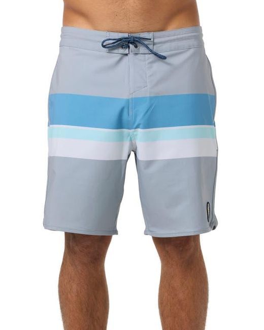 O'neill Sportswear Blue Cruzer Stripe Scallop Swim Trunks for men