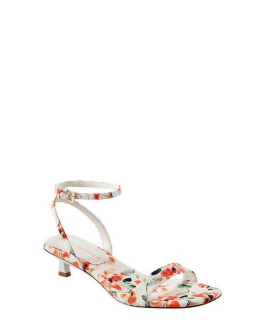Marc Fisher Metallic Alona Ankle Strap Kitten Heel Sandal