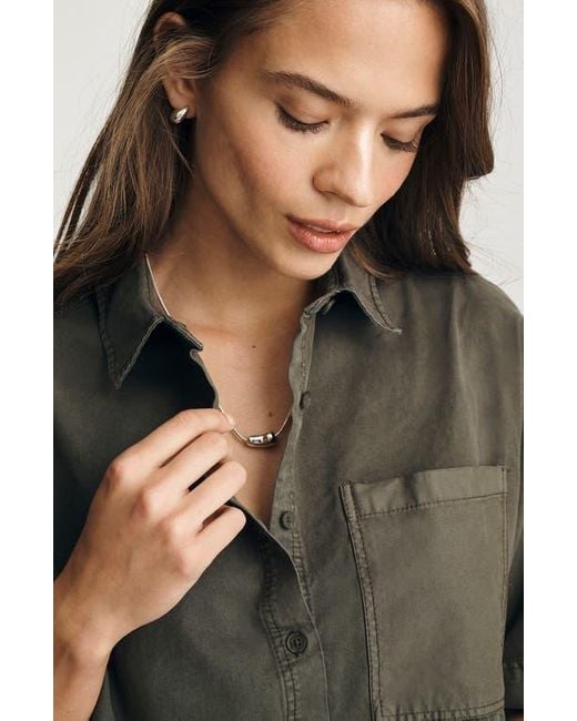Mavi Multicolor Kambaba Crop Button-Up Shirt