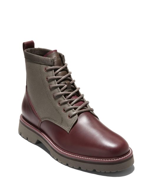 Cole Haan Brown American Classics Waterproof Plain Toe Boot for men