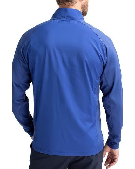 Cutter & Buck Blue Adapt Knit Full Zip Jacket for men