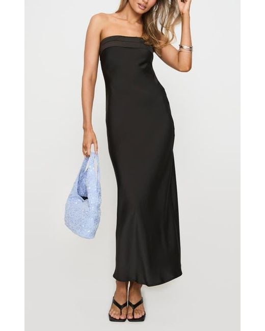 strapless open back dress Obsessed Strapless Mini Dress Black