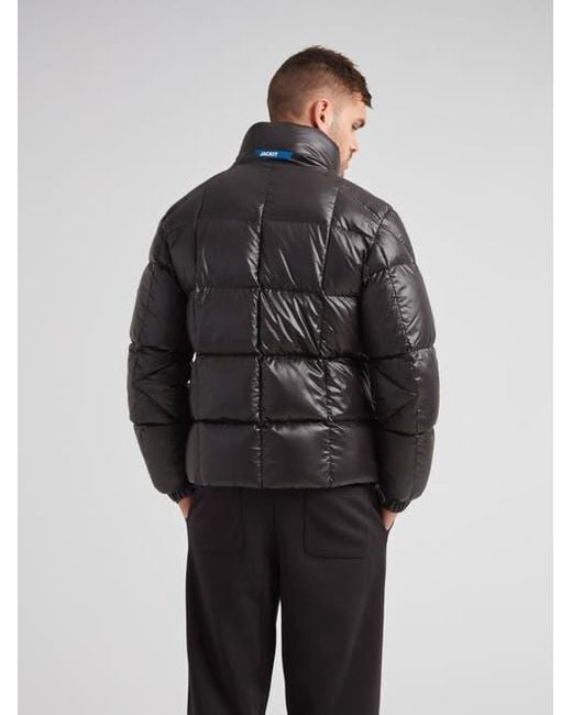 Jacket Gray Ez Boxed Funnel Neck Puffer Jacket for men