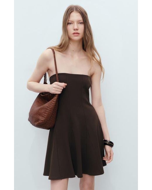 Mango Black Strapless Minidress