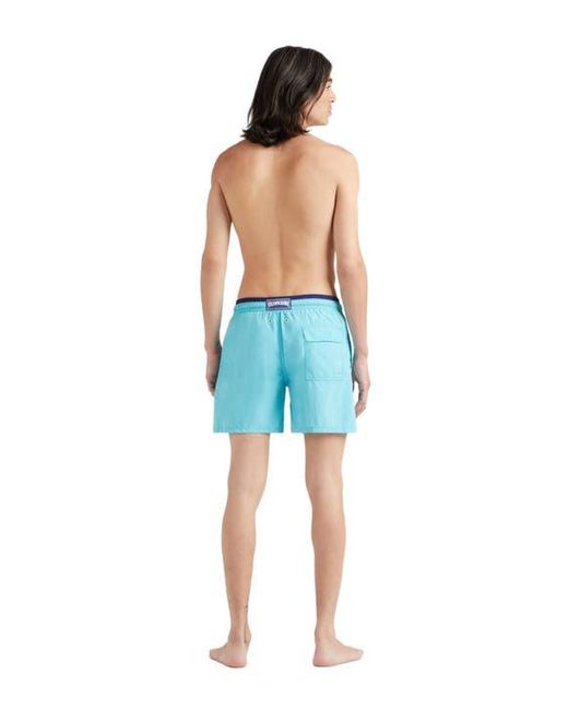 Vilebrequin Blue Solid Bicolor Swim Shorts for men