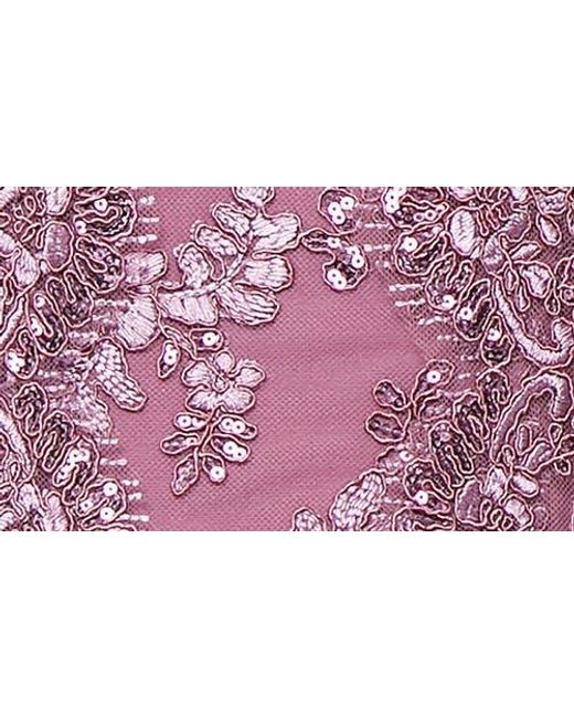 Alex Evenings Purple Embroidered Mock Two-Piece Gown With Jacket