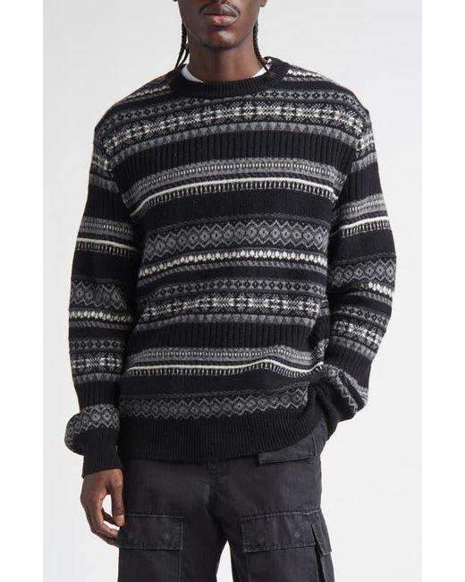 TAKAHIROMIYASHITA TheSoloist. Fair Isle Wool Creweck Sweater in 