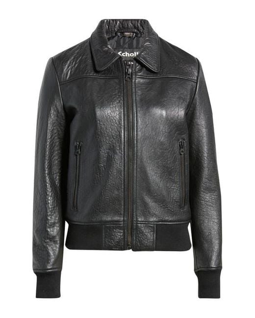 Schott Nyc Black Leather Flight Jacket