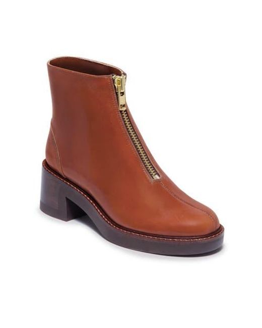 Bernardo Brown Tess Front Zip Bootie