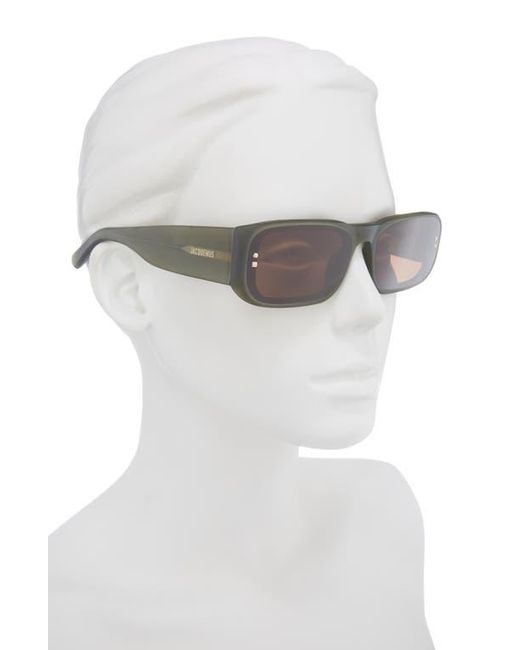 Jacquemus Brown Les Lunettes Jac195 Rectangular Sunglasses for men