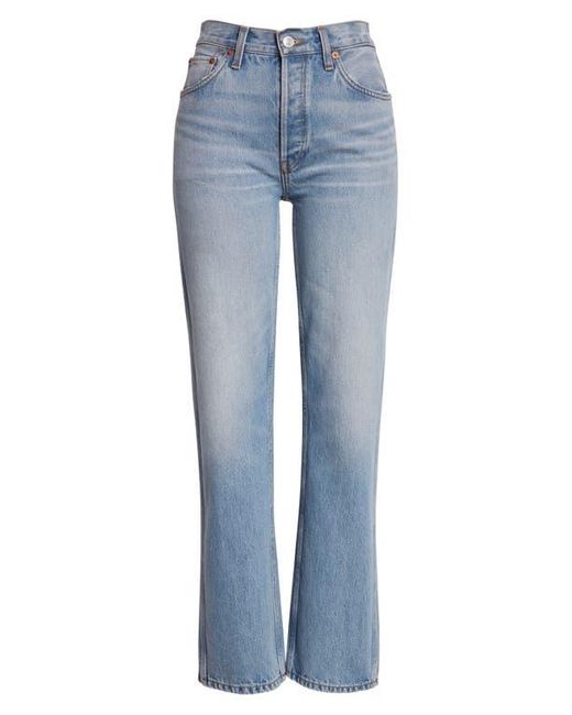 Re/done Blue '90S High Waist Loose Jeans