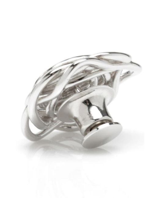 Cufflinks Inc. Metallic Sterling Rose Cuff Links for men