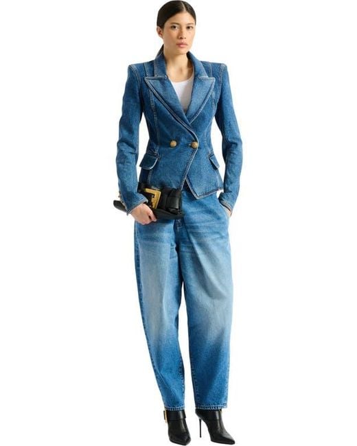 Balmain Blue Denim 2-Button Jacket