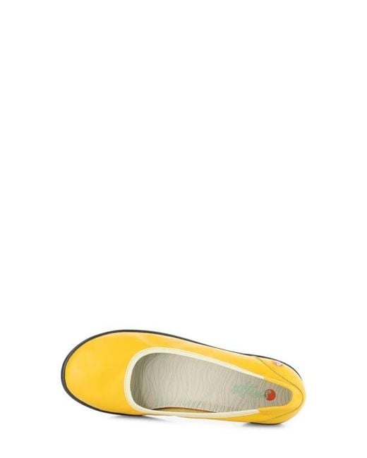 Softinos Yellow Rem Platform Wedge Pump