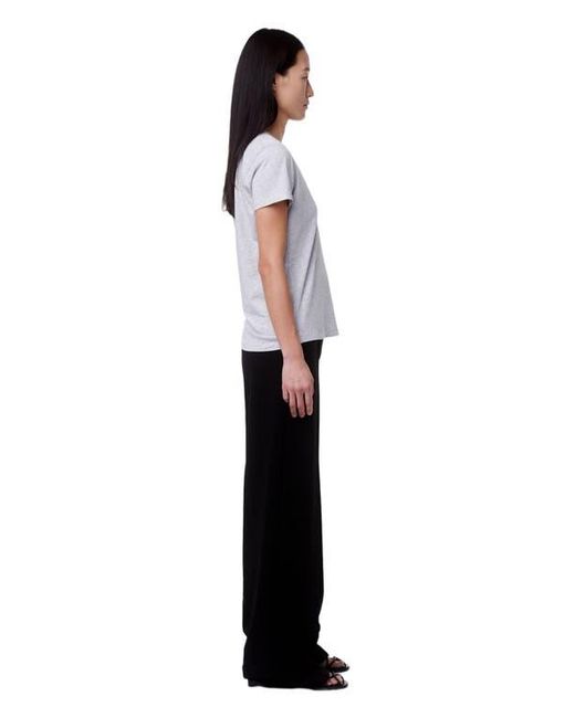 Another Tomorrow White Organic Cotton V-Neck Tee