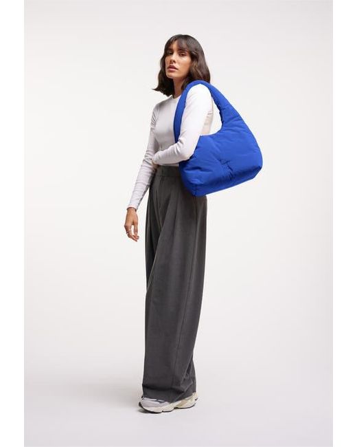 GotBag Blue Cloud Shoulder Bag Recycled Nylon Puffer Handbag