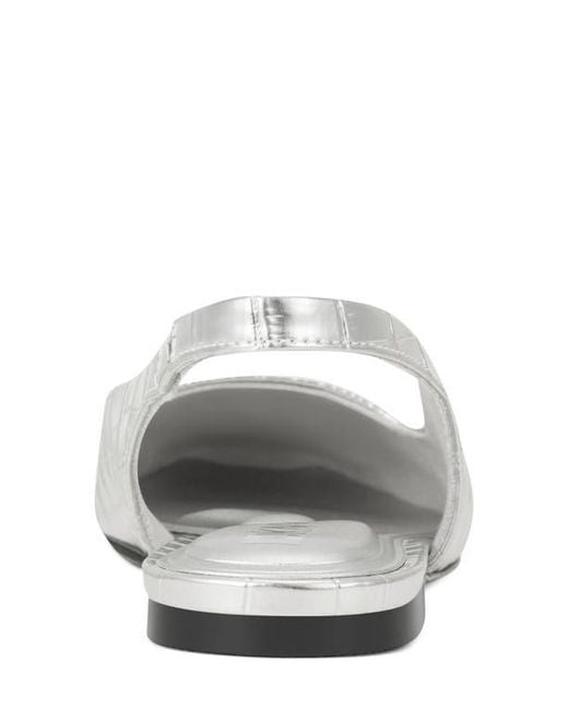 DKNY White Darrow Slingback Flat