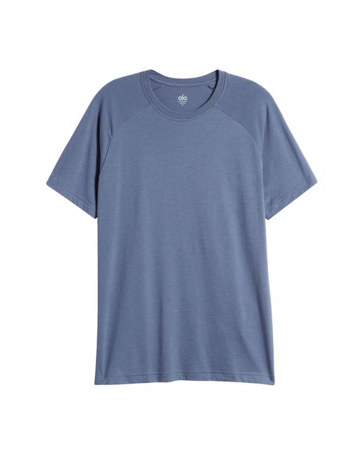 Alo Yoga Blue The Triumph Crewneck T-shirt for men