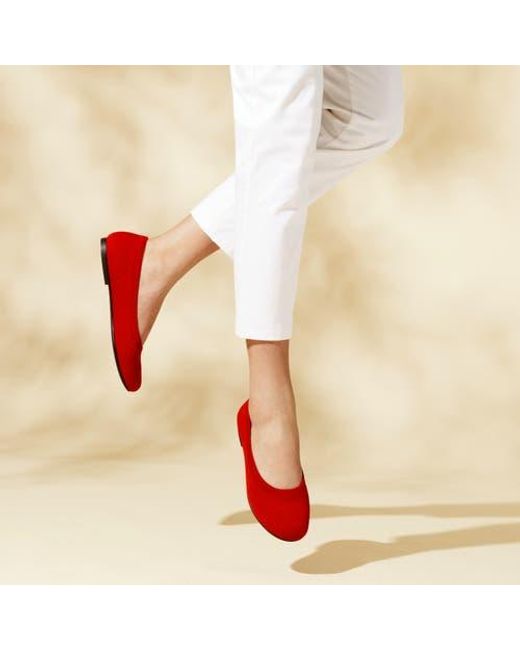 VIVAIA Red Round-Toe Flats