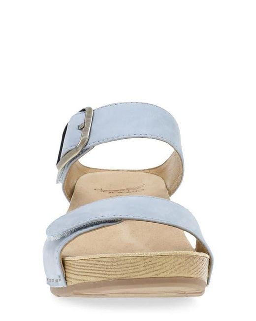 Dansko White Tanya Platform Slide Sandal