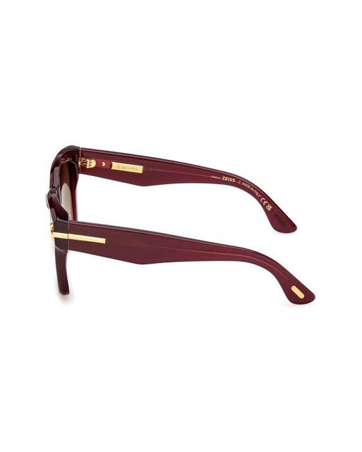 Tom Ford Brown 53Mm Gradient Butterfly Sunglasses