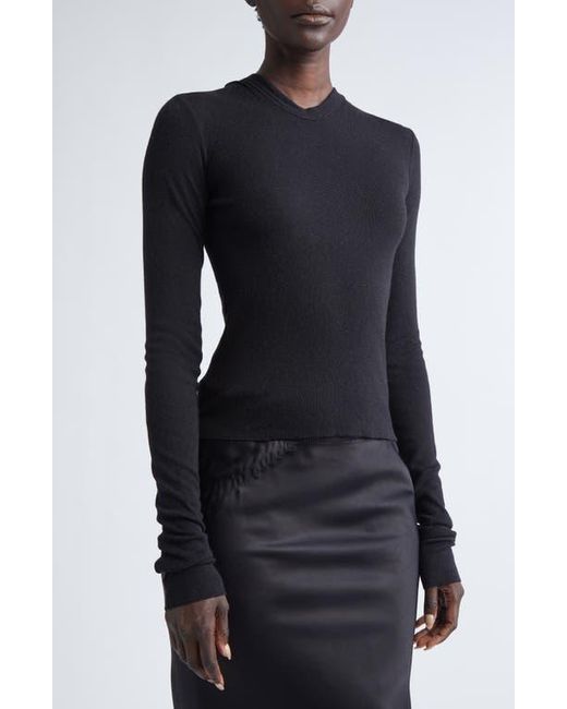 Rick Owens Black Rib Crop Hoodie