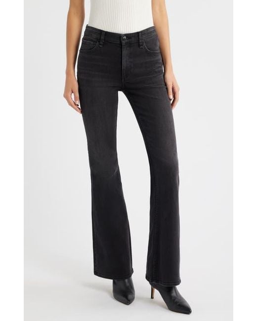 Rag & Bone Black Flexi Dahlia Mid Rise Flare Jeans