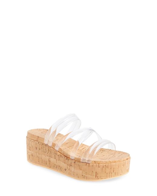 J/Slides Jslides Quay Platform Sandal in Natural Lyst