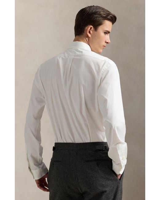 Polo Ralph Lauren White Classic Fit Stretch Cotton Poplin Button-Down Shirt for men